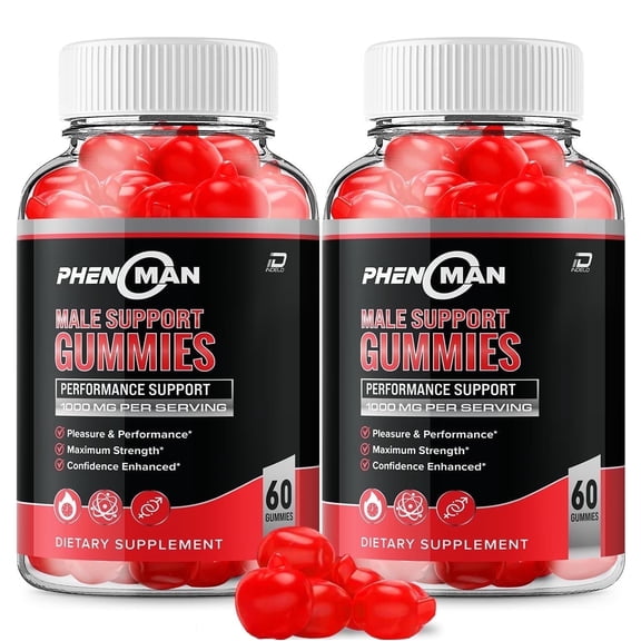Phenoman for Men Gummies - Phenman Maximum Performance, Support Muscle Growth, 2 Pack, 120 Gummies