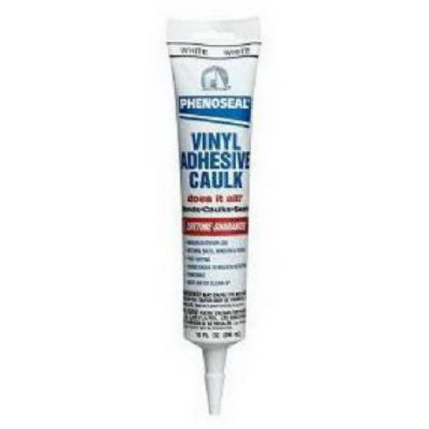 Phenoseal 07027 Does It All Translucent Phenoseal Vinyl Caulk, Clear, 6