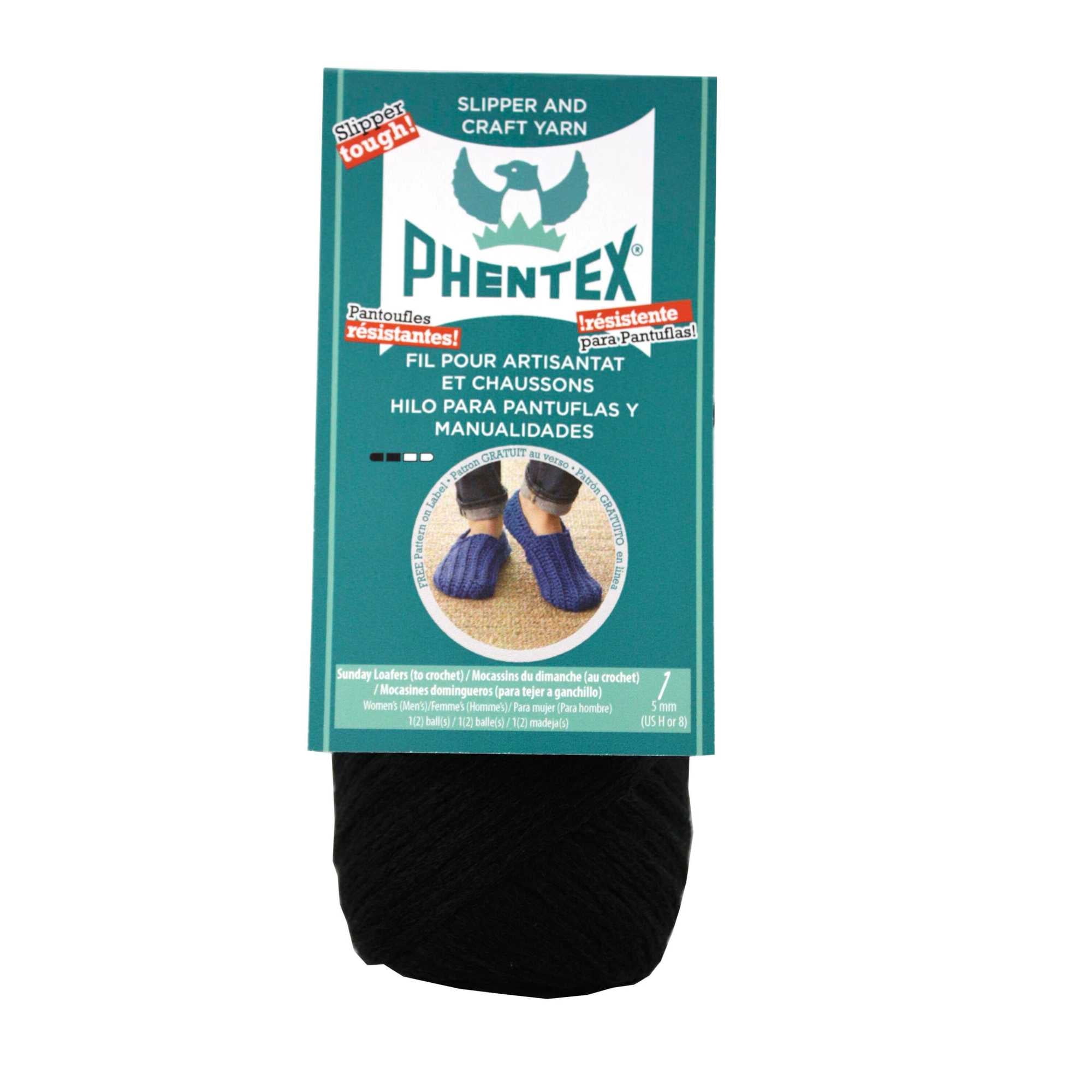 Phentex Olefin Dryable Machine Washable Craft Yarn, 167 yd, Black