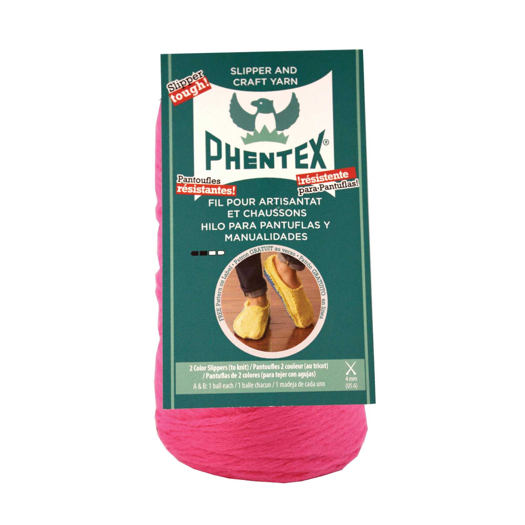 Phentex Olefin Dryable Machine Washable Craft Yarn, 167 yd, Hot Pink, 3 ...