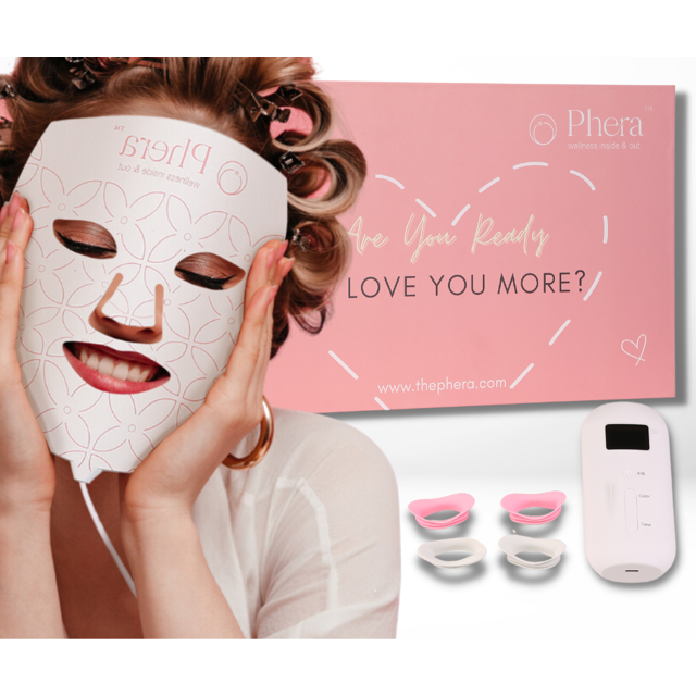 Phera LED Light Therapy Mask 315 LED Light Bulbs LED Face Mask