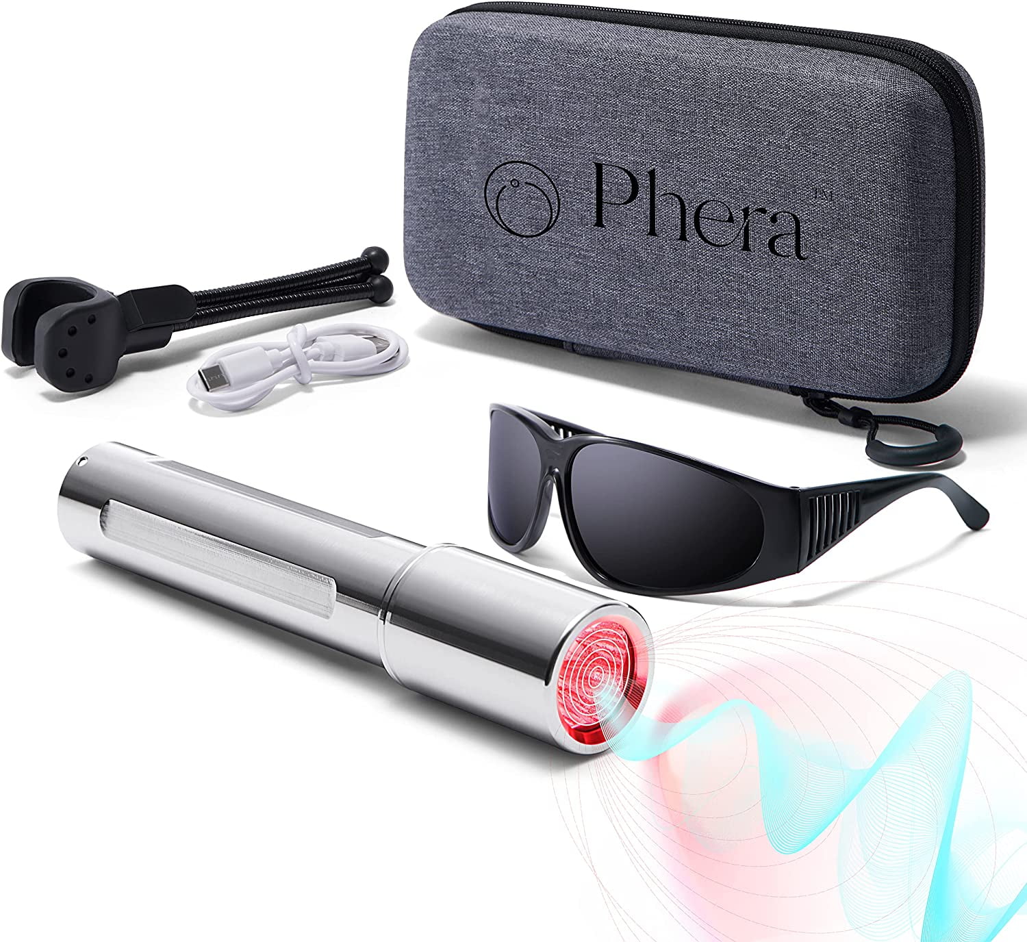 Phera Red Light Therapy Wand Red Light Therapy Device, Blue Light