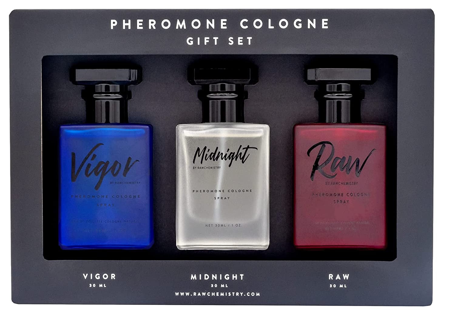 RawChemistry Pheromone Cologne Gift Set, for Him - Bold, Extra Strength  Formula 1 oz. and .5 oz/ 