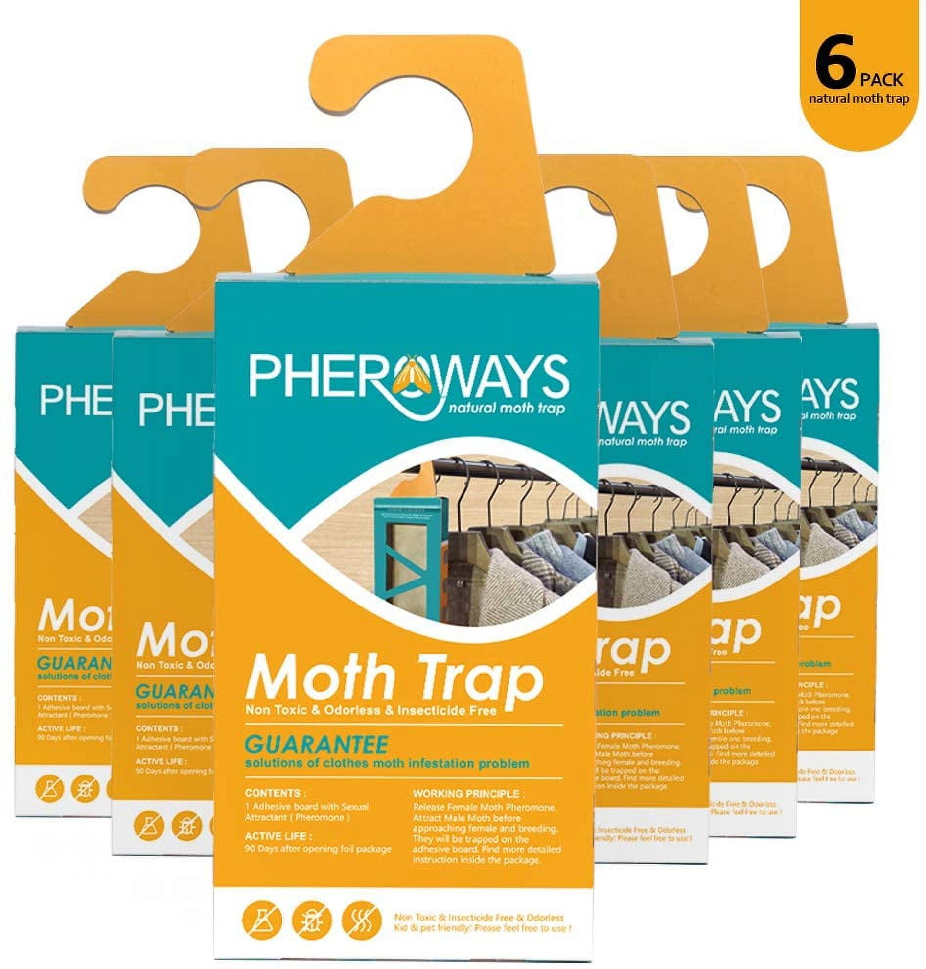 Pheroways Clothes Moth Traps, Safe Moth Traps for Closet Clothing and