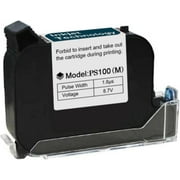 Phezer 0.5inch Quick Dry Ink Cartridge for Handheld Inkjet Printer Gun P18 Durable Replacement Waterproof 42ml Ink CartridgeBlack, Print Height 0-12.7mm