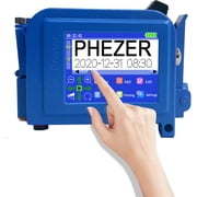 Phezer Portable Mini Handheld Inkjet Printer for All Materials PC11 Plus, Upgraded Label Printer for Date Time Barcode Logo Qrcode Batch Number Image Icons, 25 Languageswith 1 ink Cartridge