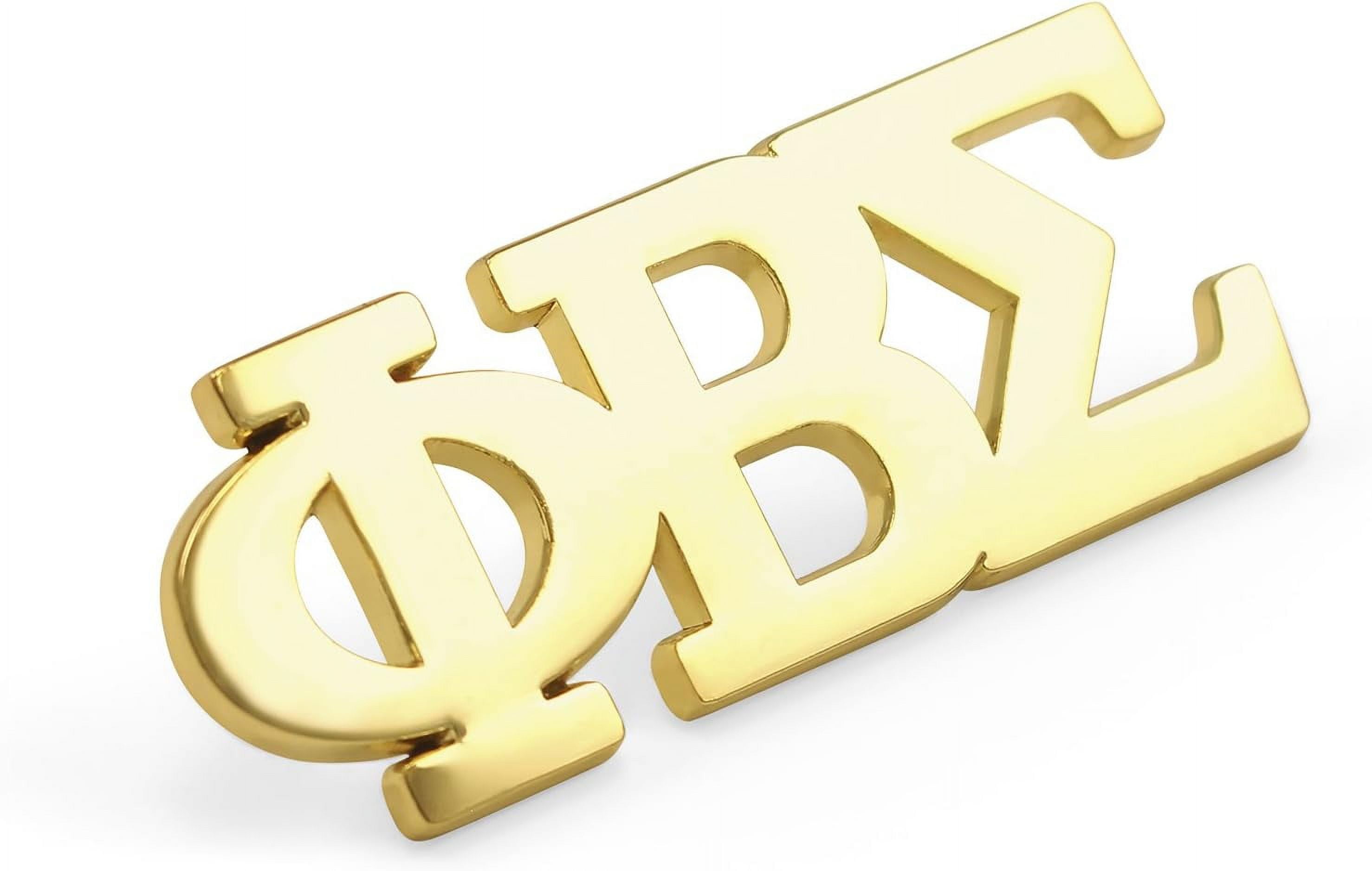 Phi Beta Fraternity 14K Gold Plated Greek Letter Lapel Pin