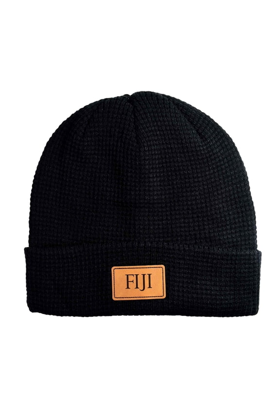 Phi Gamma Delta Fraternity Hat, Black Winter Beanie Hat with Greek Letters Patch