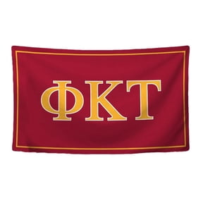 Phi Kappa Tau Fraternity Greek Letters Flag, Two-Color Design