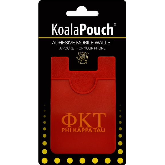 Phi Kappa Tau - Koala Pouch - Adhesive Cell Phone Wallet