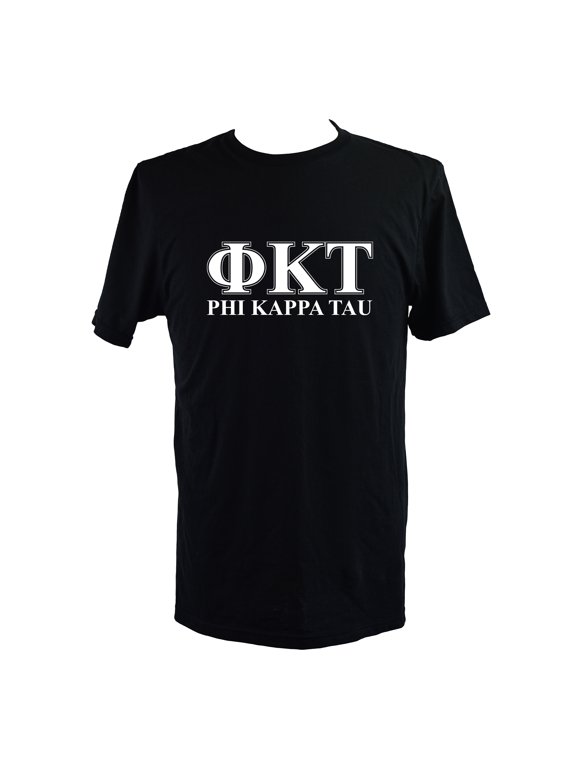 Phi Kappa Tau T-Shirt - Varsity Letter Fraternity Tee, 100% Cotton, Size Medium