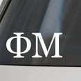 Phi Mu Car Decal Sticker Greek Letters Design, Officially Licensed