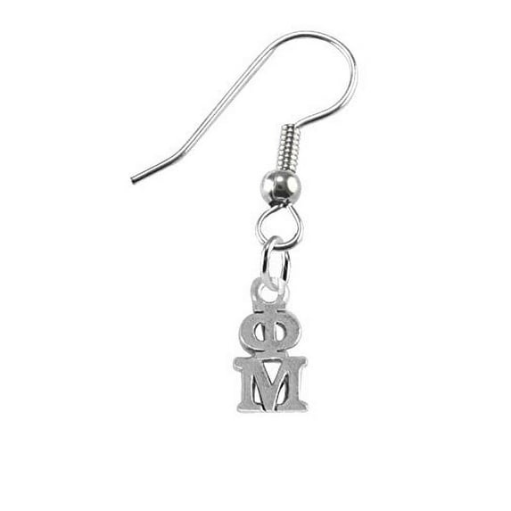 Phi Mu Earrings, Safe Hypoallergenic Nickel, Lead Free Licensed Sorority Jewelry Manufacturer