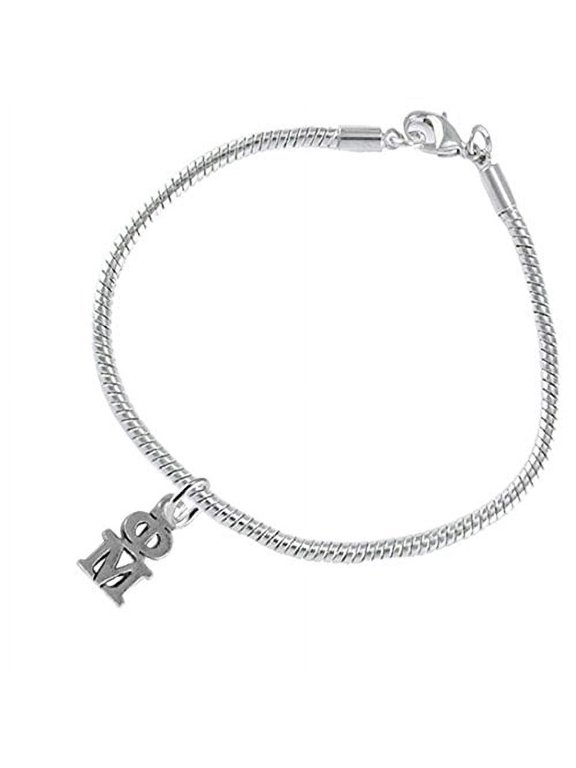 Phi Mu - Licensed Sorority Jewelry Manufacturer, Hypoallergenic Safe Lavalier Bracelet