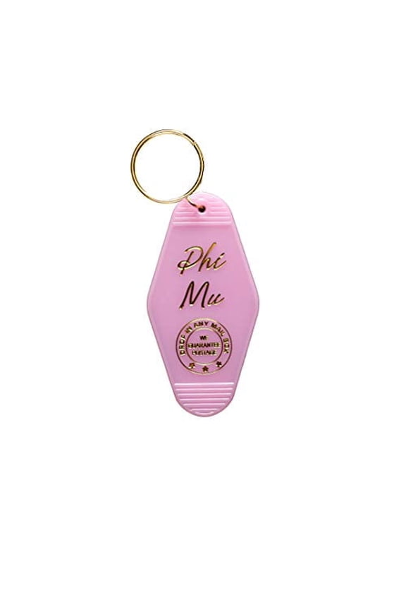 Phi Mu Vintage Motel Keychain