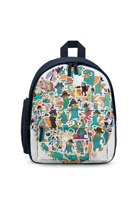 Phi-Neas Friend Ferb0 Backpack for Men Women Small Bookbag with Front Pocket