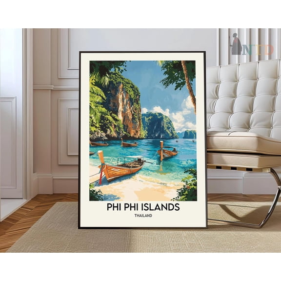 Phi Phi Islands Paradise Poster, Unframed Paper Poster 8x10in