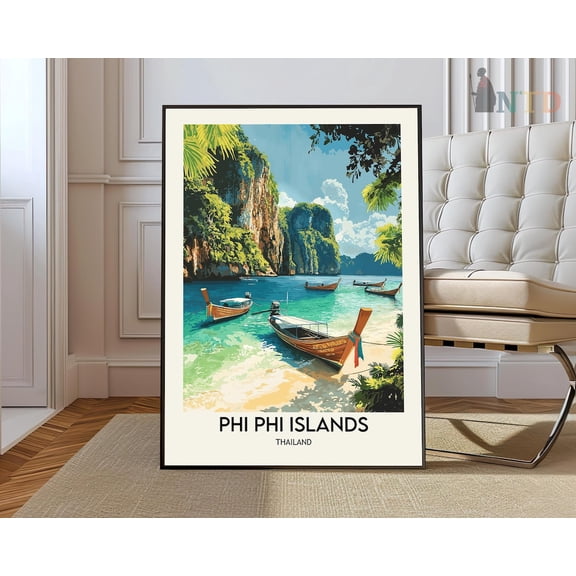 Phi Phi Islands Tropical Beach Poster Unframed Paper Print