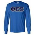 thumbnail image 1 of Phi Sigma Sigma Lettered Long Sleeve Tee 3X-Large Royal Blue, 1 of 1