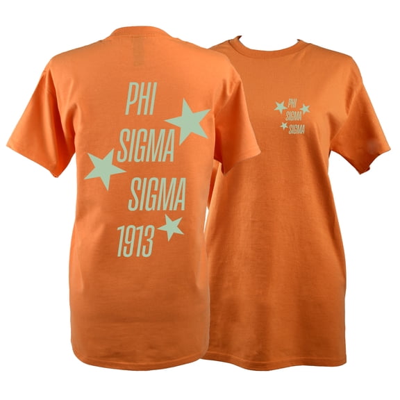 Phi Sigma Sigma T-Shirt - Showgirl Design, 100% Cotton Soft T-Shirt, Size Large