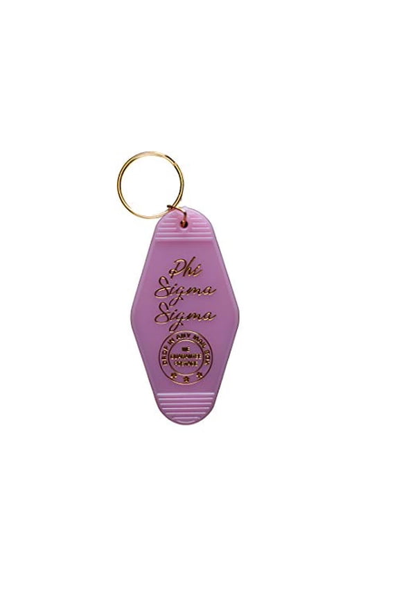 Phi Sigma Sigma Vintage Motel Keychain