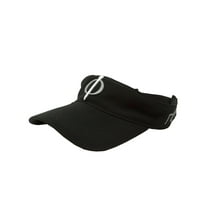 Phi Tee Golf Men's Hook and Loop Adjustable Golf Visor, Black -