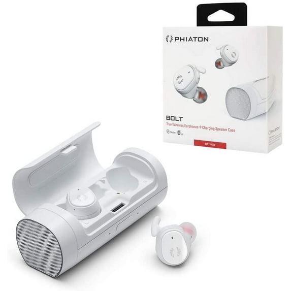 Phiaton BOLT BT 700 BA Balanced Armature True Wireless Earbuds with Mic – Sound Isolating Bluetooth Wireless Earphones with Rich Stereo Bass and Charging Speaker Case, Siri, Google Assistant