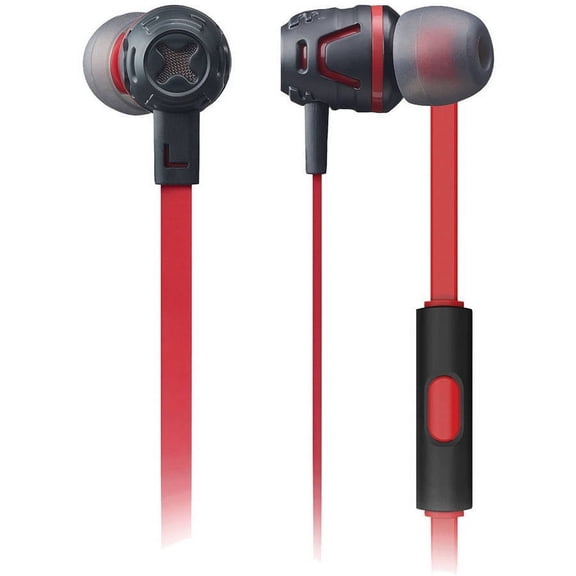 Phiaton By Cresyn C450S Red Extreme Bass-Boosting In-Ear Headphones with Microphone (Red)