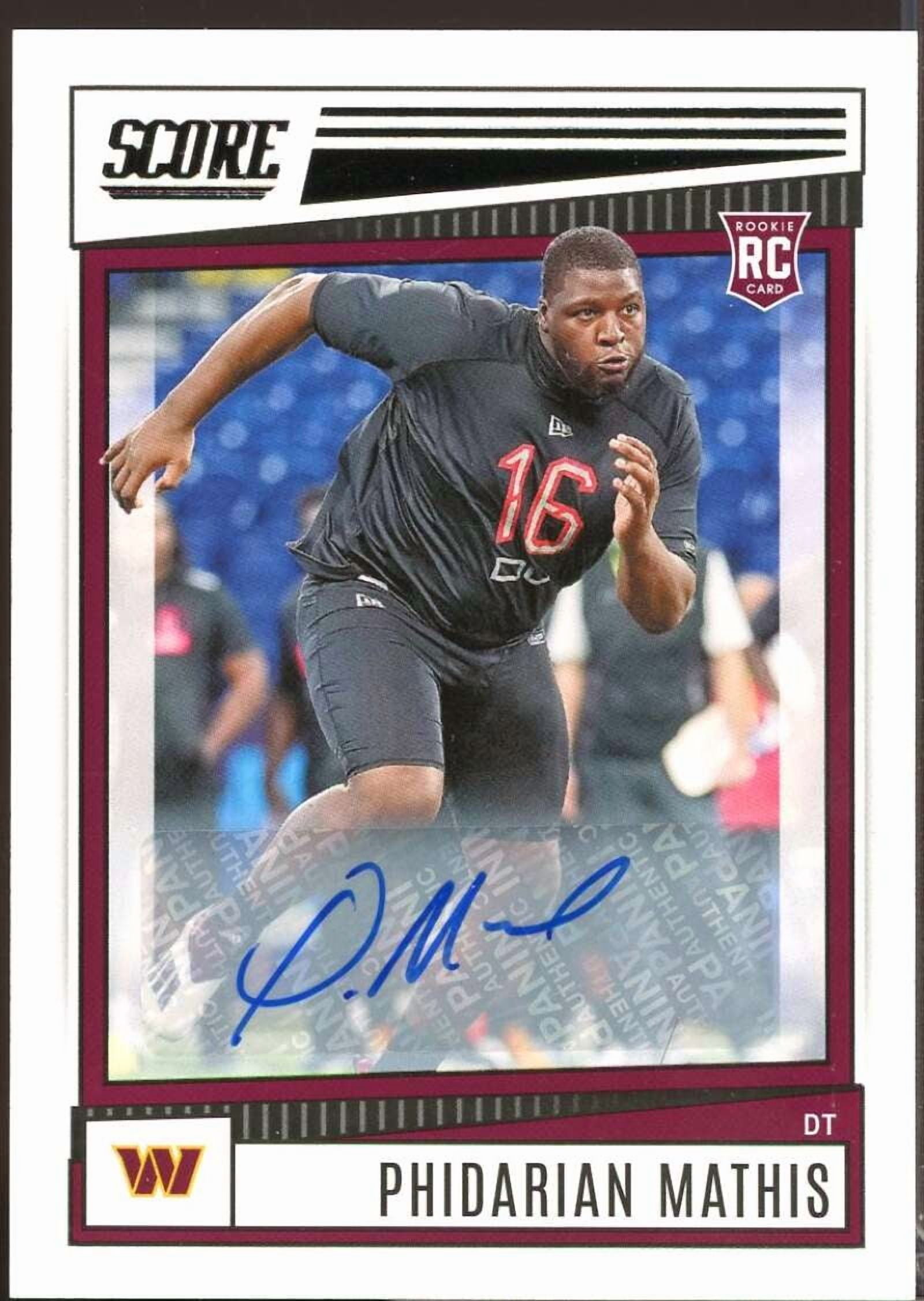 Phidarian Mathis Card 2022 Score Rookie Autograph Signatures #360 ...