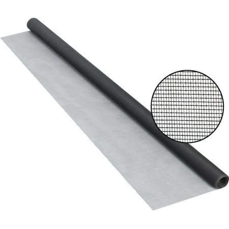 Boardwalk Charcoal Fiberglass Screen Cloth Roll - Durable - 24" x 84", Gray, 8 Pack