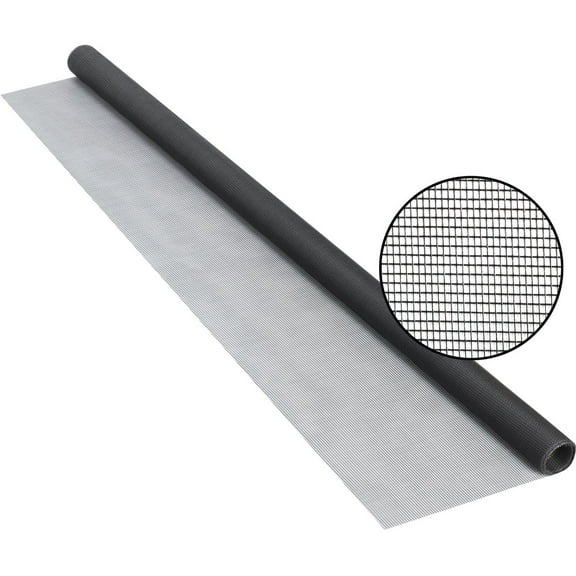 Boardwalk Charcoal Fiberglass Screen Cloth Roll - Durable - 24" x 84", Gray, 8 Pack