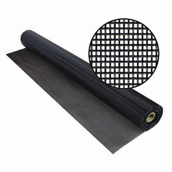 Phifer Screen, Roll, 100 ft L, 6 ft W, Black 3026269