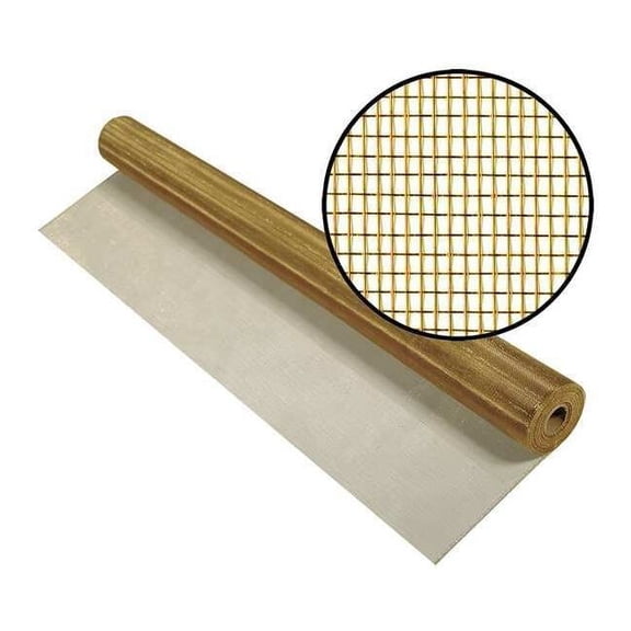 Replacement Screen, Copper/Zinc, 30 in W, 50 ft L, 0.011 in Wire Dia, Copper