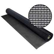 Door and Window Screen, Vinyl Coated Polyester, 36 in W, 50 ft L, 0.018 in Wire Dia, Black