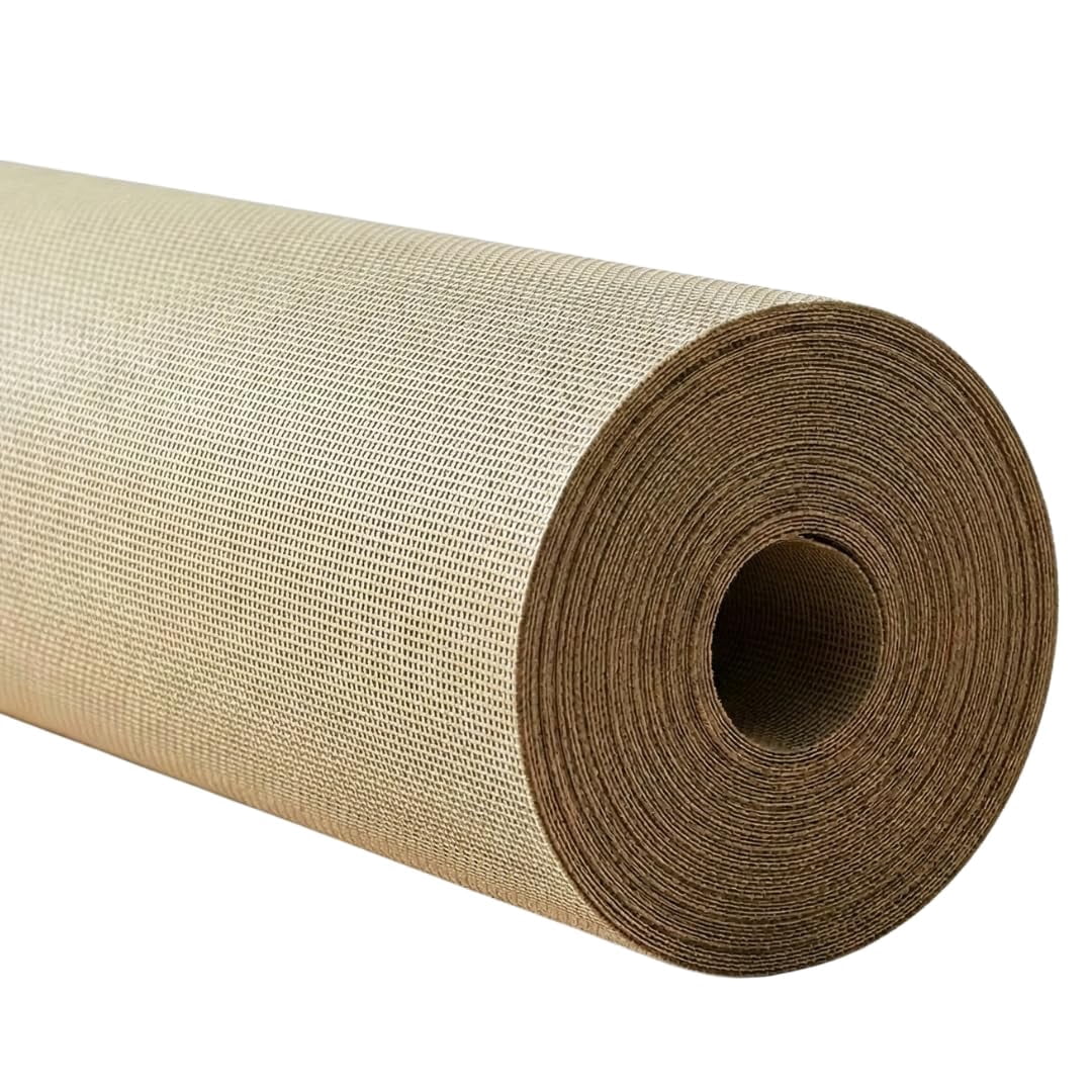 Phifertex Vinyl Mesh Patio Chair Replacement Fabric - 5 Yard Vinyl Mesh Fabric Roll for Upholstery & Crafts - Almond