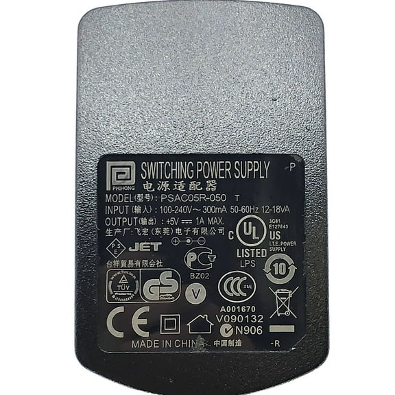 Pre-Owned Phihong PSAC05R-050 Power Supply 5V 1A 5W Genuine