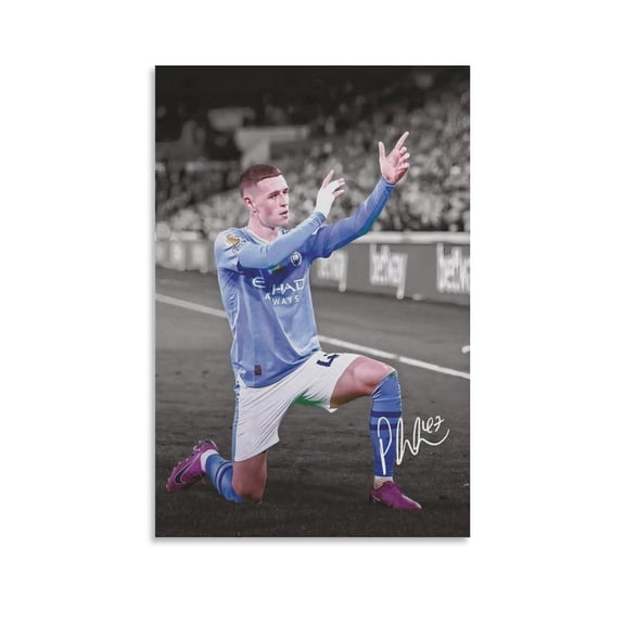 Phil Foden Canvas Poster Canvas Wall Art Poster Decorative Bedroom Modern Home Print Picture Artworks Posters 16x24inch(40x60cm)