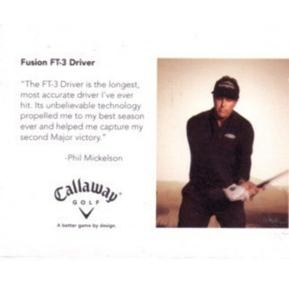 Phil Mickelson 2006 Callaway Golf promo Rookie Card RARE
