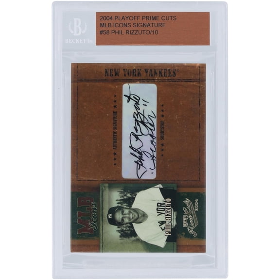 Phil Rizzuto New York Yankees Autographed 2004 Playoff Prime Cuts #MLB-58 #6/10 Card with "Scooter" Inscription - Fanatics Authentic Certified