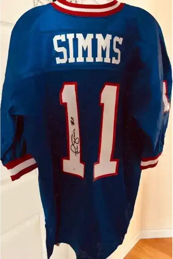 Phil Simms autographed New York Giants authentic game model throwback jersey (Total Sports Concepts)