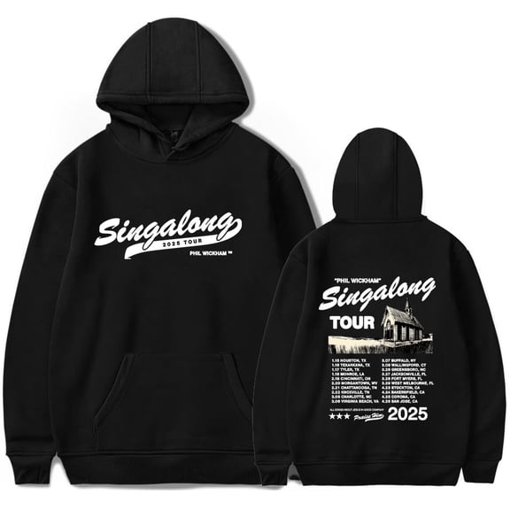 Phil Wickham  2025 Singalong Tour   Hooded  Pocket  Drawstring  Sweatshirt Men/women Concert  Pullover