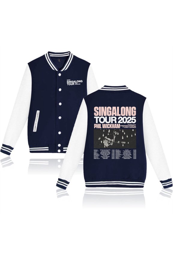 Phil Wickham 2025 Singalong Tour Jackets Cool Baseball Uniform Fashion Baseball Jacket