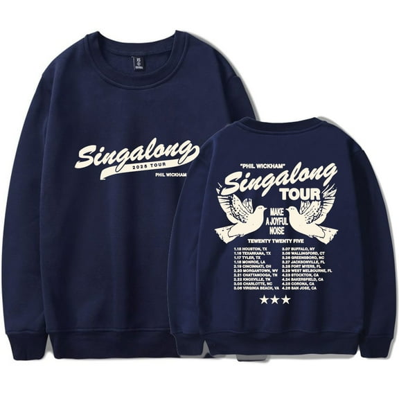 Phil Wickham 2025 Singalong Tour Logo Merch Crewneck Sweatshirts Unisex Fashion Long Sleeve Tee