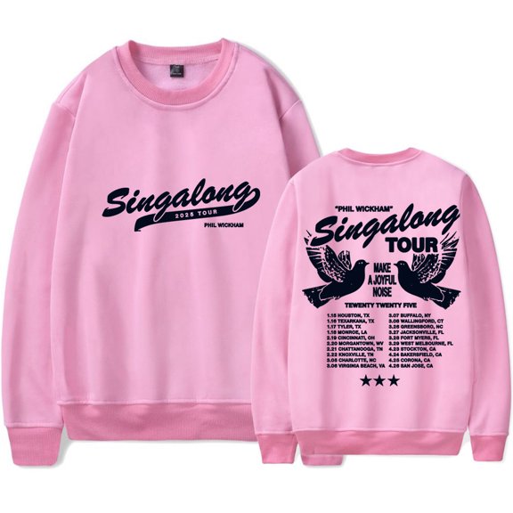 Phil Wickham 2025 Singalong Tour Logo Merch Crewneck Sweatshirts Unisex Fashion Long Sleeve Tee