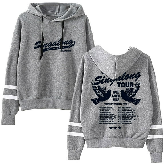 Phil Wickham 2025 Singalong Tour Logo Merch Pullovers Pocketless Parallel Bars Sleeve Streetwear