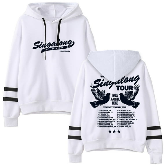 Phil Wickham 2025 Singalong Tour Logo Merch Pullovers Pocketless Parallel Bars Sleeve Streetwear