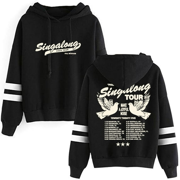 Phil Wickham 2025 Singalong Tour Logo Merch Pullovers Pocketless Parallel Bars Sleeve Streetwear