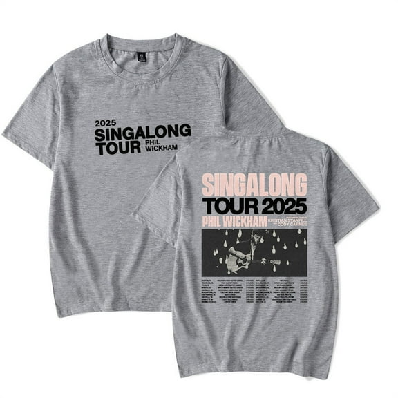 Phil Wickham 2025 Singalong Tour Tshirt Hip Hop Short Sleeve Women Men Tee Shirt