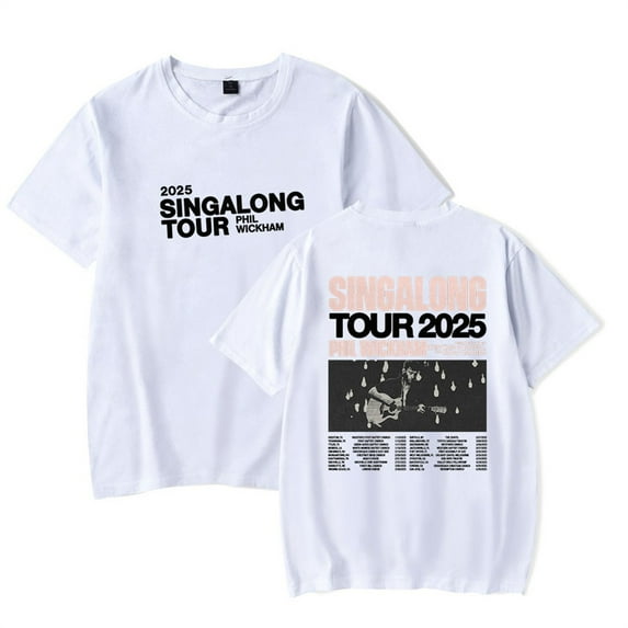 Phil Wickham 2025 Singalong Tour Tshirt Hip Hop Short Sleeve Women Men Tee Shirt