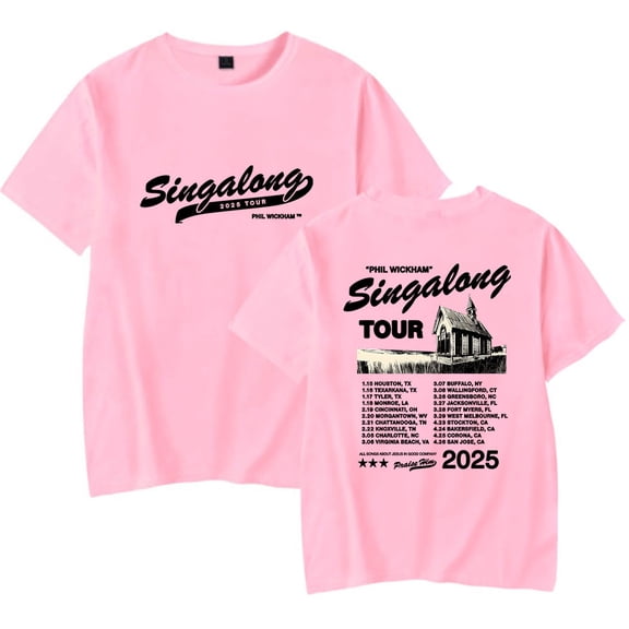 Phil Wickham  2025 Singalong Tour  Tshirt  Short Sleeve Crewneck Tshirt Men/women Concert   Top